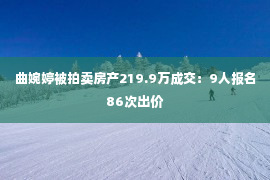 曲婉婷被拍卖房产219.9万成交：9人报名86次出价