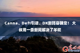 Canna、Deft引进、DK新阵容确定！ 大叔用一条新闻解决了羊驼