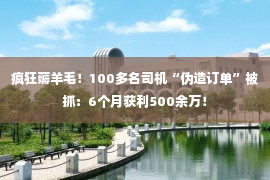 疯狂薅羊毛！100多名司机“伪造订单”被抓：6个月获利500余万！