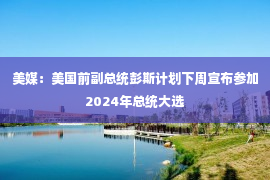 美媒：美国前副总统彭斯计划下周宣布参加2024年总统大选