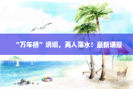 “万年桥”坍塌，两人落水！最新通报