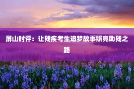 屏山时评：让残疾考生追梦故事照亮助残之路