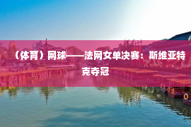 （体育）网球——法网女单决赛：斯维亚特克夺冠