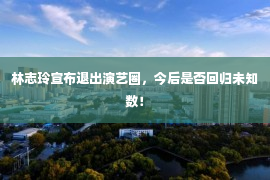 林志玲宣布退出演艺圈，今后是否回归未知数！