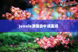 Jennie演唱会中途离场