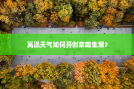 高温天气如何开创家庭生意？