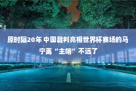 原时隔20年 中国裁判亮相世界杯赛场的马宁离“主哨”不远了