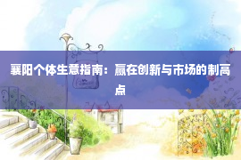 襄阳个体生意指南：赢在创新与市场的制高点