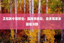 正在韩中国粹生：踩踏事故后，良多冤家发圈报冷静