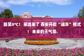 降至0℃！ 寒流来了 西安开启“速冻”模式！ 未来的天气是.