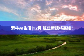 紫牛AI生活|12月 这些新规将实施！