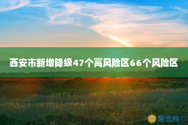 西安市新增降级47个高风险区66个风险区