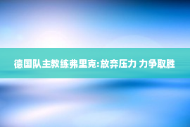 德国队主教练弗里克:放弃压力 力争取胜