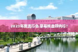 2023年度流行色 草莓熊直呼内行！