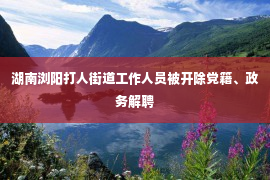 湖南浏阳打人街道工作人员被开除党籍、政务解聘