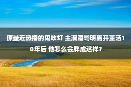 原最近热播的鬼吹灯 主演潘粤明离开董洁10年后 他怎么会胖成这样？