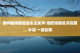 郑州被挖掘机伤车主发声:他把挖掘机开到路中间 一直在转