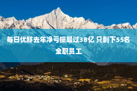 每日优鲜去年净亏损超过38亿 只剩下55名全职员工