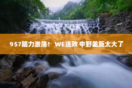 957脑力激荡！ WE连败 中野差距太大了