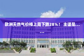 欧洲天然气价格上周下跌28%！ 主谋是……