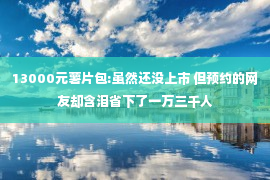 13000元薯片包:虽然还没上市 但预约的网友却含泪省下了一万三千人