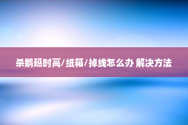 杀鹅延时高/纸箱/掉线怎么办 解决方法