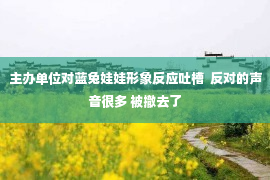 主办单位对蓝兔娃娃形象反应吐槽  反对的声音很多 被撤去了