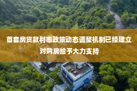 首套房贷款利率政策动态调整机制已经建立 对购房给予大力支持