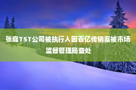 张庭TST公司被执行人因百亿传销案被市场监督管理局查处