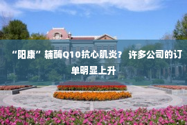 “阳康”辅酶Q10抗心肌炎？ 许多公司的订单明显上升