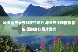 原张新成录节目发生意外 与张杰手腕断裂骨折 医院治疗照片曝光