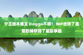 宁王独木难支 Doggo不顺！ NIP击败了美国职棒获得了星际争霸