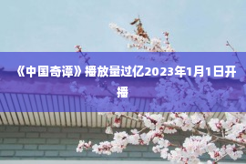 《中国奇谭》播放量过亿2023年1月1日开播