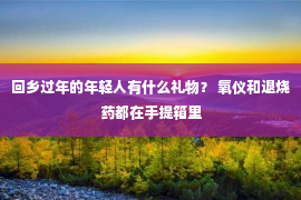 回乡过年的年轻人有什么礼物？ 氧仪和退烧药都在手提箱里