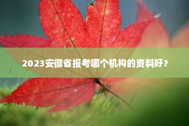 2023安徽省报考哪个机构的资料好？