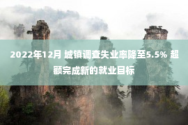 2022年12月 城镇调查失业率降至5.5% 超额完成新的就业目标