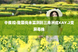 中疾控:我国尚未监测到三角洲戎XAY.2变异毒株