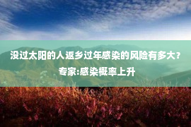 没过太阳的人返乡过年感染的风险有多大？ 专家:感染概率上升