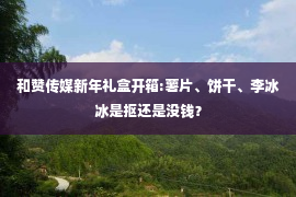 和赞传媒新年礼盒开箱:薯片、饼干、李冰冰是抠还是没钱？