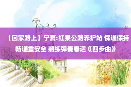 【回家路上】宁夏:红果公路养护站 保通保持畅通重安全 熟练弹奏春运《四步曲》