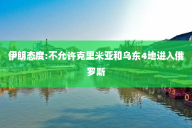 伊朗态度:不允许克里米亚和乌东4地进入俄罗斯