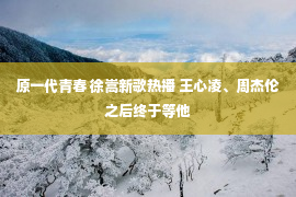 原一代青春 徐嵩新歌热播 王心凌、周杰伦之后终于等他