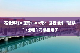 在北海吃4道菜1500元？ 游客爆炸“被杀”:出租车司机带走了