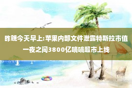 昨晚今天早上:苹果内部文件泄露特斯拉市值一夜之间3800亿嘀嘀超市上线