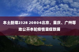 本土新增2328 20804北京、重庆、广州等地公开本轮疫情重症数据