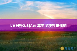 LV日赚2.8亿元 车主坚决打击代购