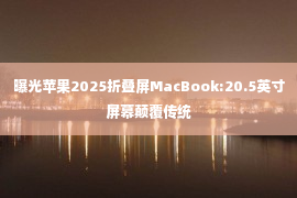 曝光苹果2025折叠屏MacBook:20.5英寸屏幕颠覆传统