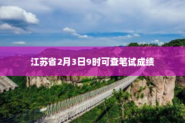 江苏省2月3日9时可查笔试成绩