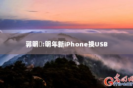 郭明鑐:明年新iPhone换USB