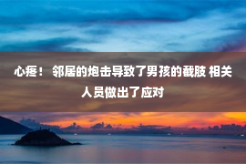 心疼！ 邻居的炮击导致了男孩的截肢 相关人员做出了应对